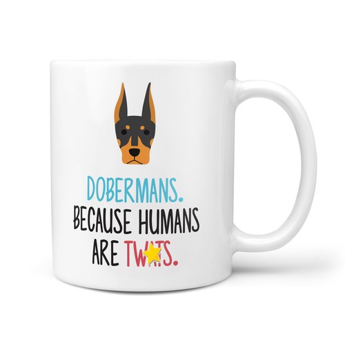 Doberman dog funny rude gift - rude,