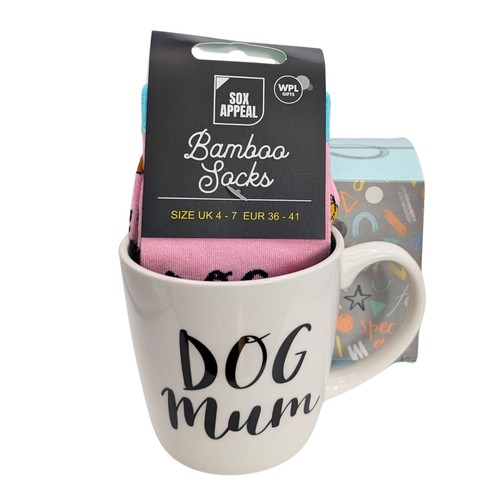 Dog mum mug socks - set, for
