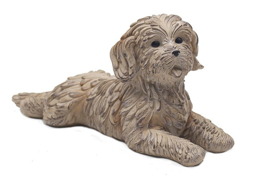 Cockerpoo dog statue lying - cockerpoo,