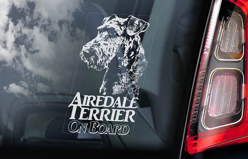 Airedale terrier sticker car - airedale,