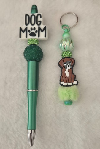 Handmade grey brown dog - &,