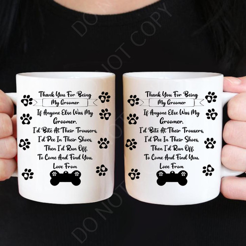 Personalised dog groomer mug - personalised,