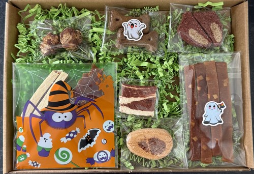 Dog hamper halloween treats - halloween,