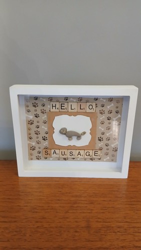 Hello sausage pebble art - sausage,