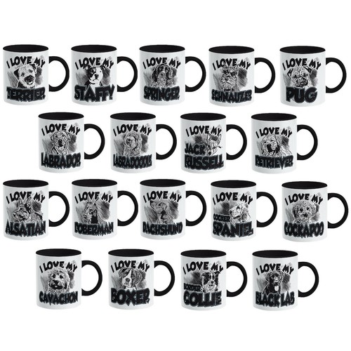 Love dog sketch mug - love, my