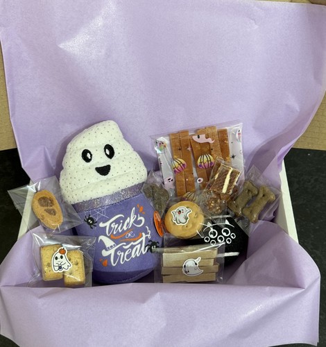 Dog hamper halloween treats - hamper,