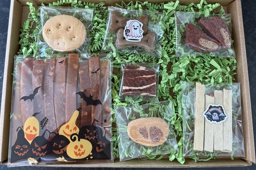 Dog hamper halloween treats - hamper,