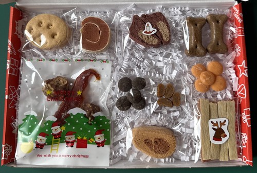 Dog hamper christmas treats - dog,