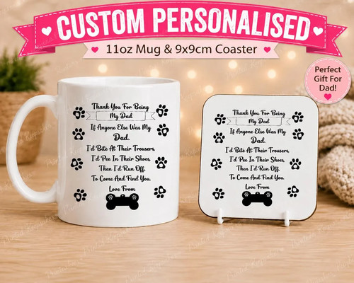Personalised dog dad ceramic - dog,