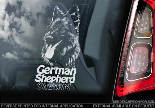 German shepherd car sticker - german,