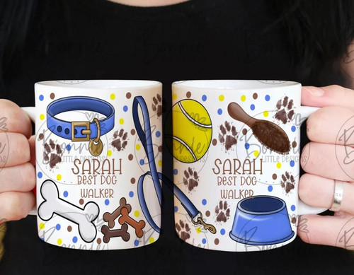 Personalised dog walker mug